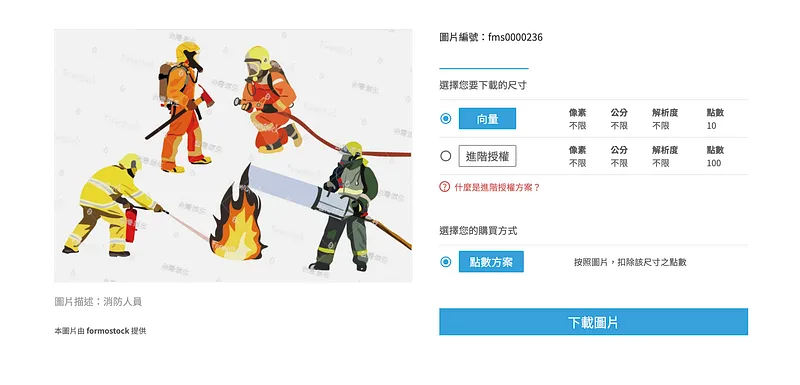 部分的插畫類別僅提供點數方案